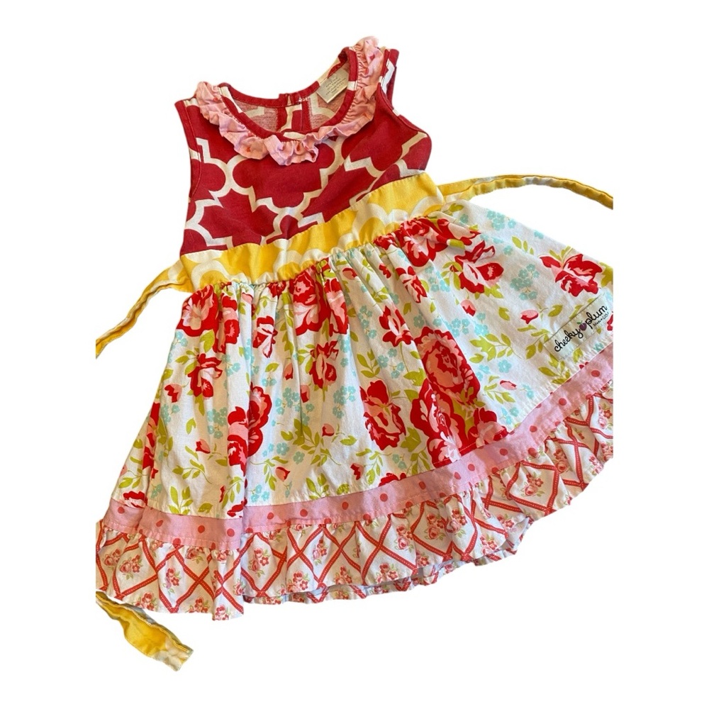 Cheeky Plum Toddler Floral Mixed Print Twirl Dress 2T
